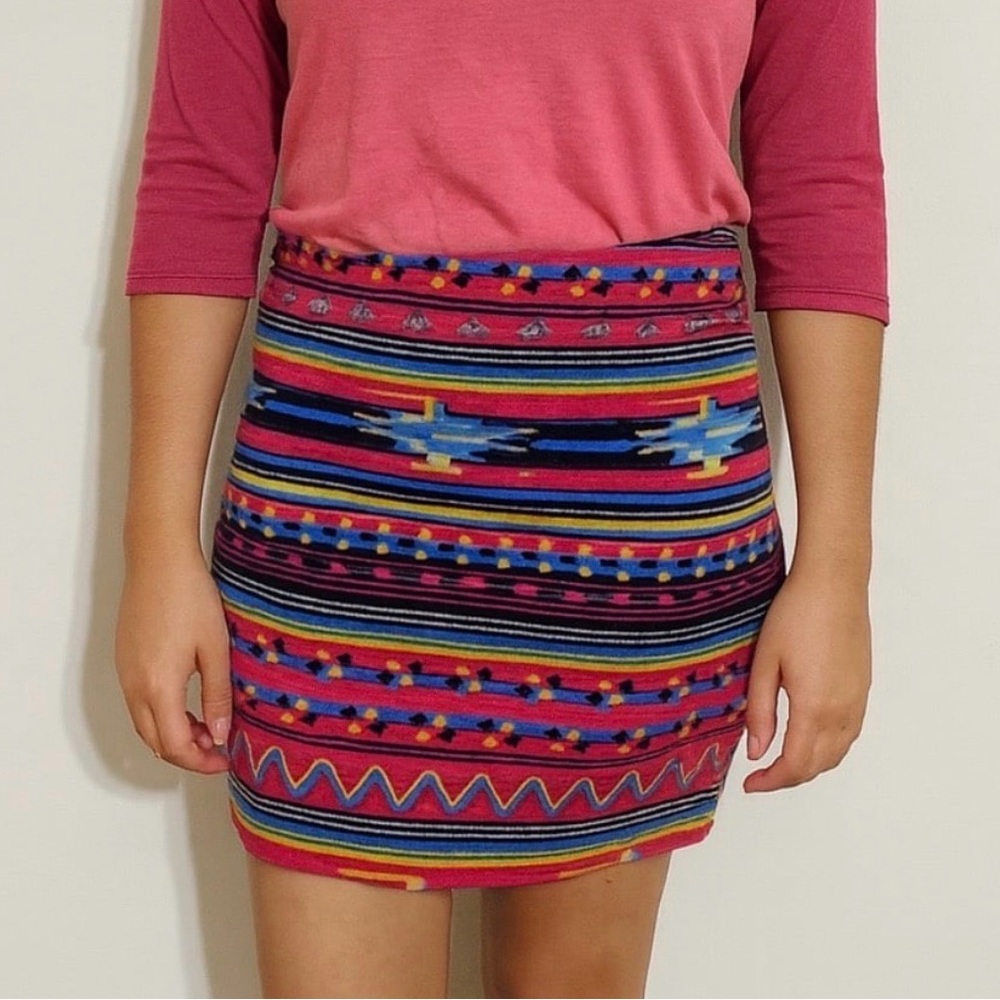 Forever 21 Multicolor Patterned Mini Skirt